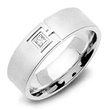 .10ct 14K White Gold Intricate Designed Diamond Wedding Band