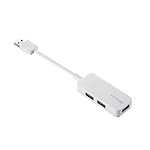 ELECOM USBハブ USB3.0対応 ケーブル固定 バスパワー 3ポート ホワイト U3H-K304BWH