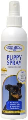 Gold Medal Pets Puppy Grooming Spray for Sensitive Skin, 8-Ounce