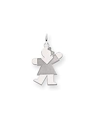 14k White Gold Kid Charm