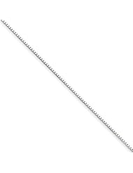 .7mm, 14 Karat White Gold, Box Chain - 14 inch