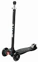 Maxi Kick Black Pilot Stick 3-wheeled Scooter