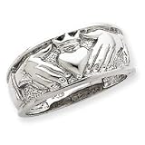 Cheap 14k White Gold Mens Claddagh Ring - Size 10 .Buy Cheap Price 14k White Gold Mens Claddagh Ring - Size 10 Click