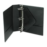 Wilson Jones 383 Line Basic D-Ring Binder, 2" Capacity, 8.5" x 11" Sheet Size with Label Holder and Label Insert, Black (W383-44NHB)