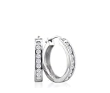 10k White Gold Diamond Channel Set Hoop Earrings (1/4 cttw, J-K Color, I1-I2 Clarity)