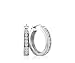 10k White Gold Diamond Channel Set Hoop Earrings (1/4 cttw, J-K Color, I1-I2 Clarity)