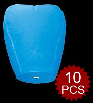 10 Sky Lanterns, Blue