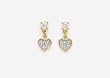 Nadejo B15099 Boucles d'oreilles Plaqu� or oxyde de zirconium st valentin