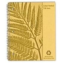 Ampad Envirotec Subject Notebook, College/Medium Rule, 8.87 x 11 Inches, White, 100 Sheets (40103)