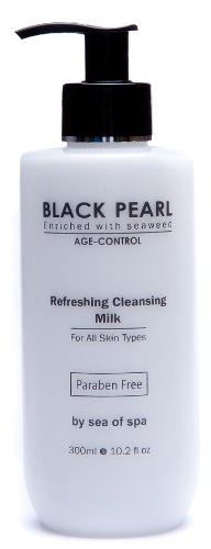 Refreshing Cleansing Milk - Black Pearl Cosmetics | PARABEN FREE Anti Aging Skin Treatment | Enriched with pearl powder, seaweed &amp; Dead Sea minerals