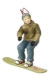 Man Snowboarding On Green Board Winter Sports Christmas Ornament
