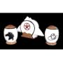 3pc Western Salt Pepper Shakers with Napkin Holder