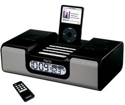 New! Secureshot Ipod Docking Station Clock Radio Camera with Built in Black N White Camera and DVR