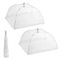 Set of 2 Large Pop-Up Mesh Screen Food Cover Tents - Keep Out Flies, Bugs, Mosquitos - Reusable - Colors May Vary