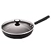 Farberware Cook's Kitchen Aluminum Nonstick 11-Inch Glass Covered Skillet, Black