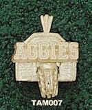 Texas A&M Univ Aggies Backboard Charm/Pendant -14K/10K, Stainless Steel or Gold Plated