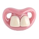 Billy Bob Two Front Teeth Baby Bugs Pacifier, Pink Lips Novelty Gag gift