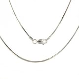 .925 Silver Square-Cut Snake Chain, 16 , 18 or 20 IN