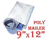 100 (One Hundred S3 (Dimension 9 X 12) Poly Mailers) Tear-proof, Water-resistant and Postage-saving Lightweight Self-seal Poly Mailers/ Shipping Bags.