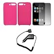 Hot Pink Silicone Gel Skin Cover Case + LCD Screen Protector + Rapid Car Charger for Apple iPod Touch 8GB / 16GB / 32GB [Accessory Export Brand]