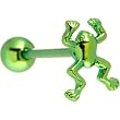 Green Frog Anodized Titanium Barbell