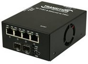 Transition Stand-Alone 4x T1/E1/J1 Copper to Fiber Transport Mux - Multiplexor - external - T-1/E-1/J-1