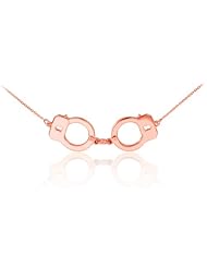 14k Rose Gold Handcuff Necklace