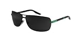 Diesel 55 dsl Sunglasses Tomtom QTAE5 Metal - Acetate Black - Green Grey