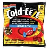 Cold-Eeze Cough Suppressant Sugar Free Drops Bag with Wild Cherry - 18 Each
