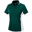 Women's Color Blocked Wicking Polo, Forest/White