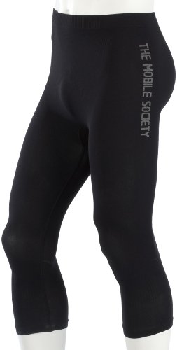 The Mobile Society Herren Funkionsunterw&auml;sche 3/4 Tight, schwarz, XL/XXL