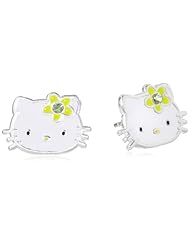 Hello Kitty Girls Birthstone Crystal Stud Earrings