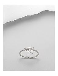 Dragonfly CZ Ring In 92.5 Sterling Silver