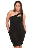 31 sUzEl mL. SL160  Torrid Plus Size Black Ponte One Shoulder Pocket Dress