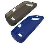2 Colors Combo Set of Dark Blue and Smoke Gray Silicone Skin Cover Case for Blackberry 9530 9500 Storm Thunder