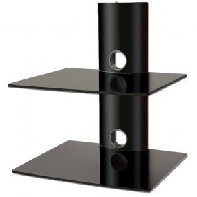 Mountright Floating Glass DVD Player/Amplifier/Speaker/SKY Wall Mount Shelf Shelves for Plasma/LED/LCD TV
