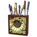 Patricia Sanders Flowers - Yellow Autumn Beauty- Sunflowers- Floral Photography - Tile Pen Holders-5 inch tile pen holder