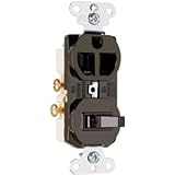 Pass & Seymour #691 15A Brown Switch/Outlet