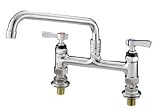 Encore KN61-8006 8 Adjustable Centers Deck Mount Faucet With Swing Spout, Chrome