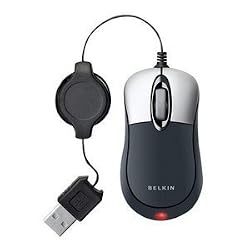 Belkin Retractable Mouse - Optical - USB