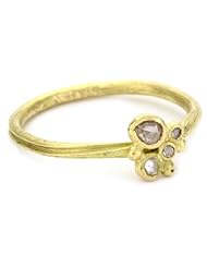 Vibes "Fairytale" 18 Karat Gold and Rose Cut Diamond Ring, Size 6