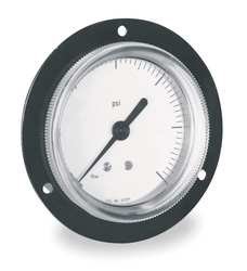 Industrial Grade 4UA51 Panel Vacuum Gauge, Flange, 2 In, 30 In Hg