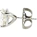 Jewelry : Beautiful! 14k White-gold Pair 08.00MM=(4CT TW) Round Moissanite Stud Earrings