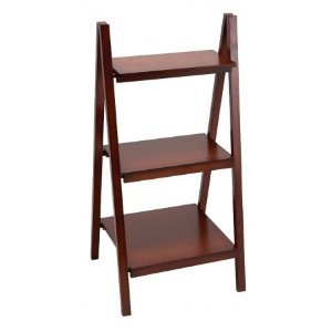 Benzara 96167 39 in. H Wood Ladder Bookcase - Brown