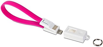 1-Piece Fuchsia Micro USB Keychain and Pull - Charge Android Smartphones and Tablets on the Go!