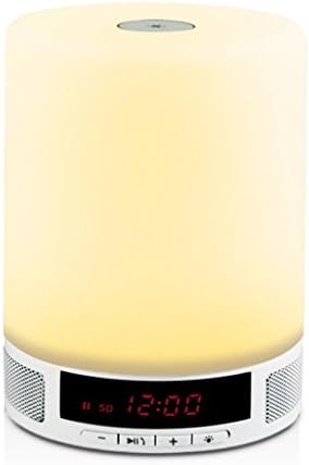 Bedside Lamp with Bluetooth Speaker, Touch Control Dimmable Romatic light, Bluetooth 4.0 Speaker, Alarm Clock, Dynamic Color Changing Mode, Hands-Free Calls, Over 8 Hours Of Continuous Use