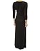 PattyBoutik Women's 3/4 Sleeve Faux Wrap Maxi Dress