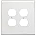 Leviton 85116 2-Gang Duplex Device Receptacle Wallplate, Oversized, Thermoset, Device Mount, Brown