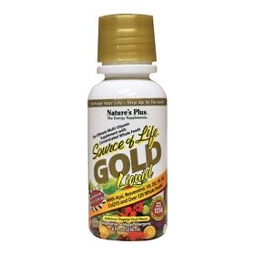 Nature's Plus, Source of Life Gold - The Ultimate Liquid Multi-Vitamin Supplement, Tropical Fruit Flavor, 236ml