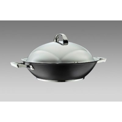 WOK 36 cm mit Edelstahl-Deckel auch für Induktion 